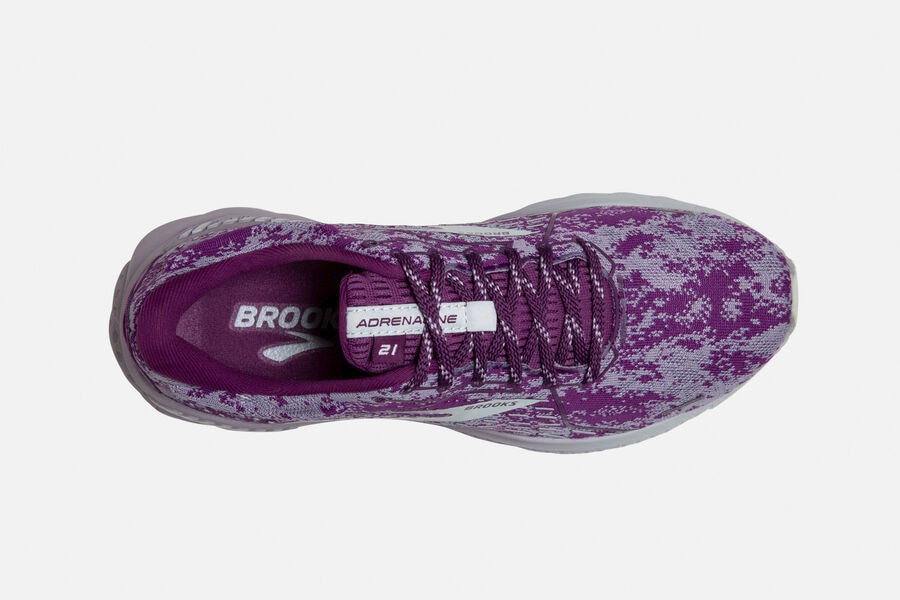 Brooks Adrenaline GTS 21 Road Running Shoes Womens - Purple/Silver - NCJVZ-2390